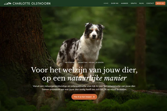 Website of Charlotte Olsthoorn, built on a DigiPaws design